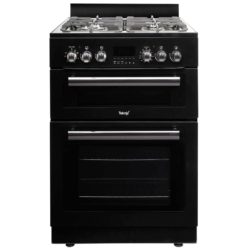 Teknix TKDF61BL 60cm Double Oven Dual Fuel Cooker in Black